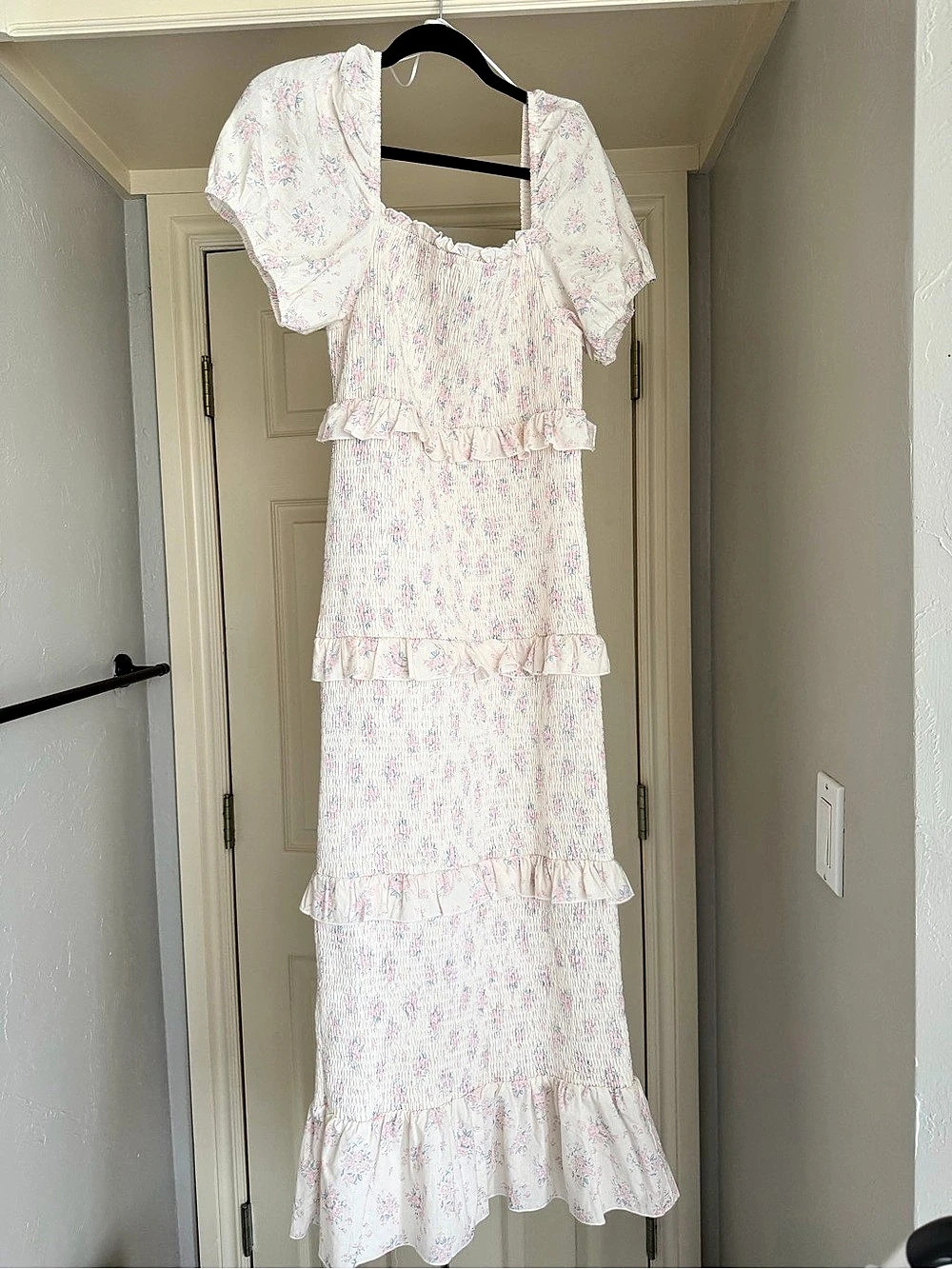 Worth Collective “Ada” Floral Smocked Midi Dress Size XL NWT Maternity